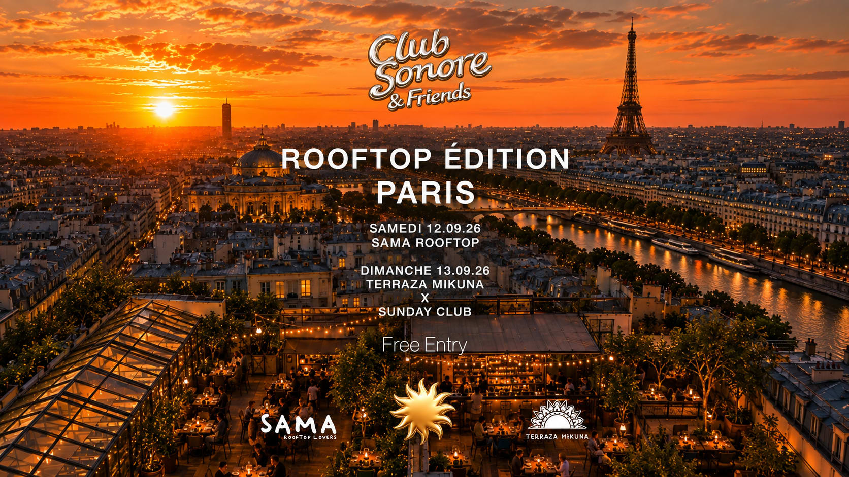Club Sonore X Miroir X Spécial Édition Rooftop X 12&13 Sept