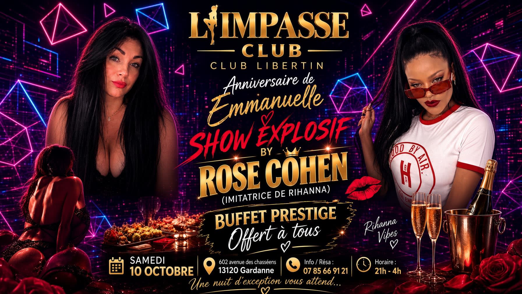 Anniversaire Emmanuelle Show Rose Cohen Rihanna