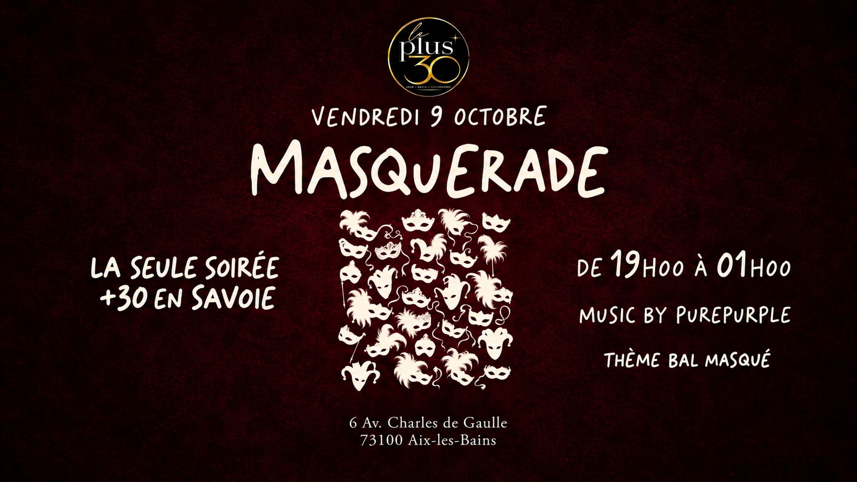 La + 30 Édition Masquerade