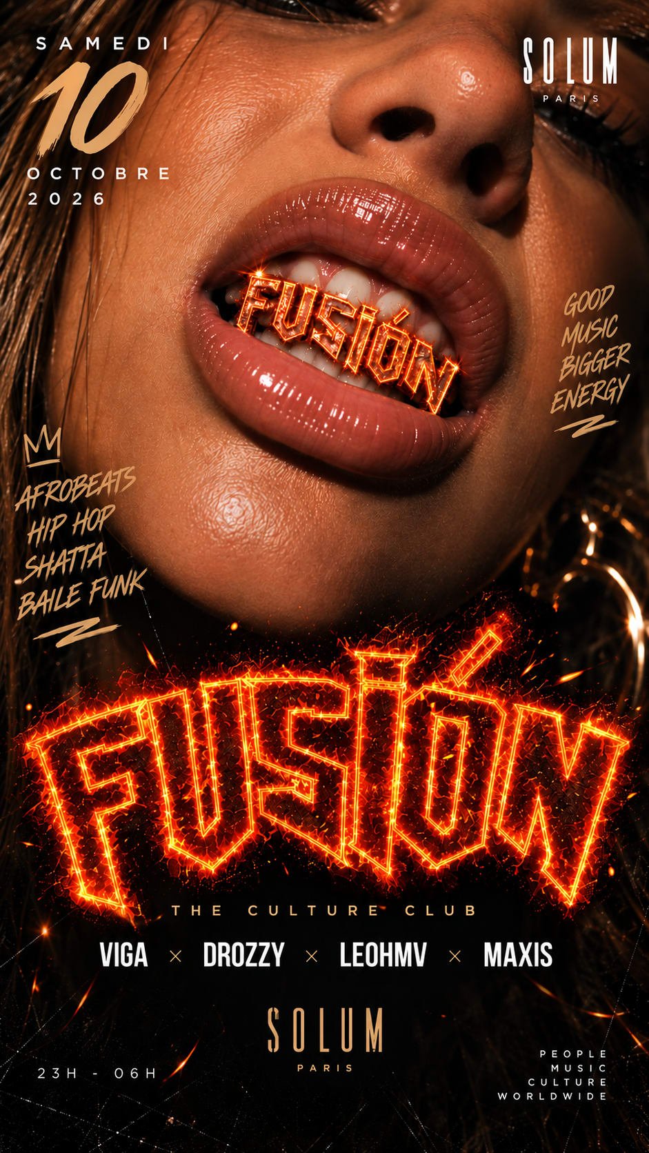 Fusión: Afrobeats, Hip Hop, Shatta, Baile Funk
