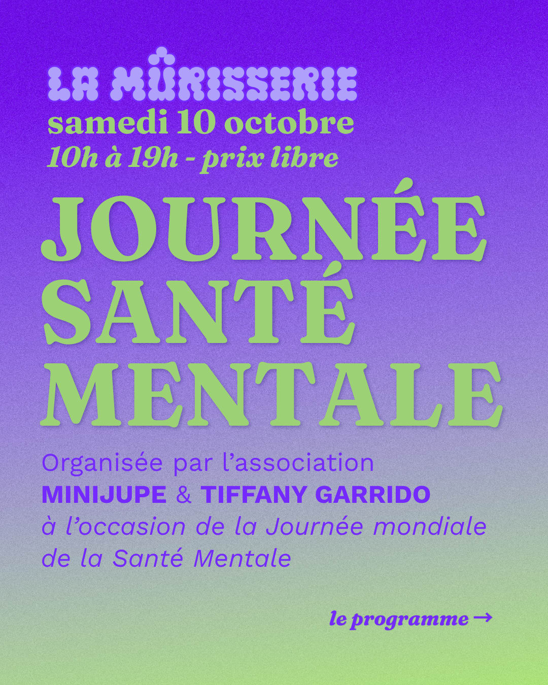 Journée Santé Mentale — Minijupe & Tiffany Garrido