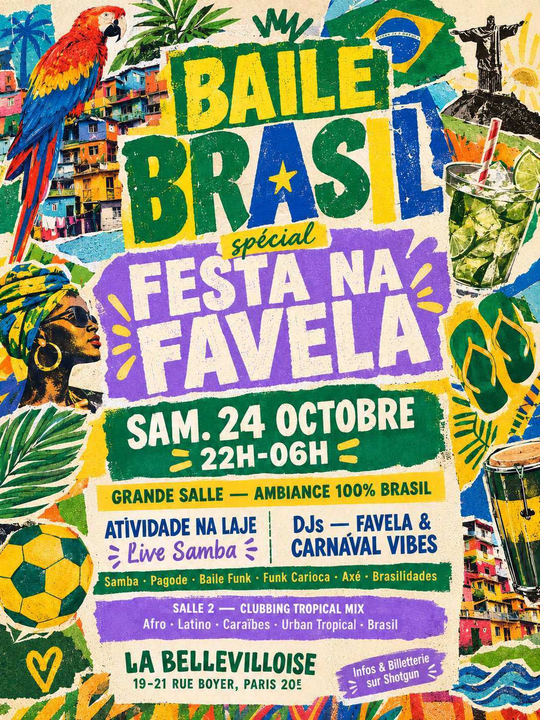 Baile Brasil Spécial Festa Na Favela (Live+Djs) | 24.10.26