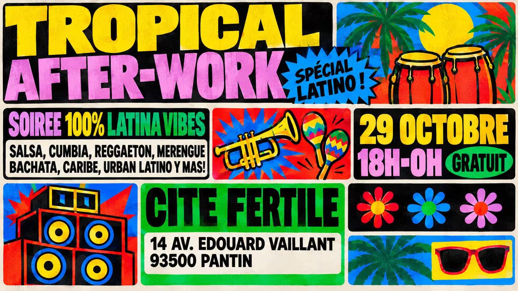 Tropical After-Work Spécial Latino Salsa, Reggaeton Y Mas !