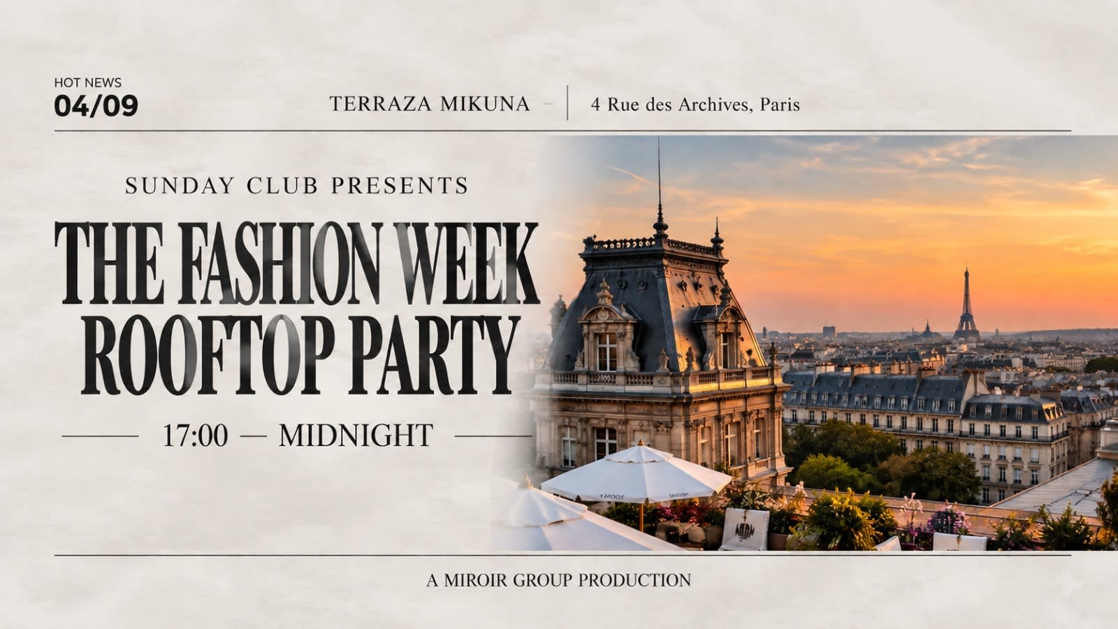 Sunday Club : Pfw Edition @ Terraza Mikuna 04/10