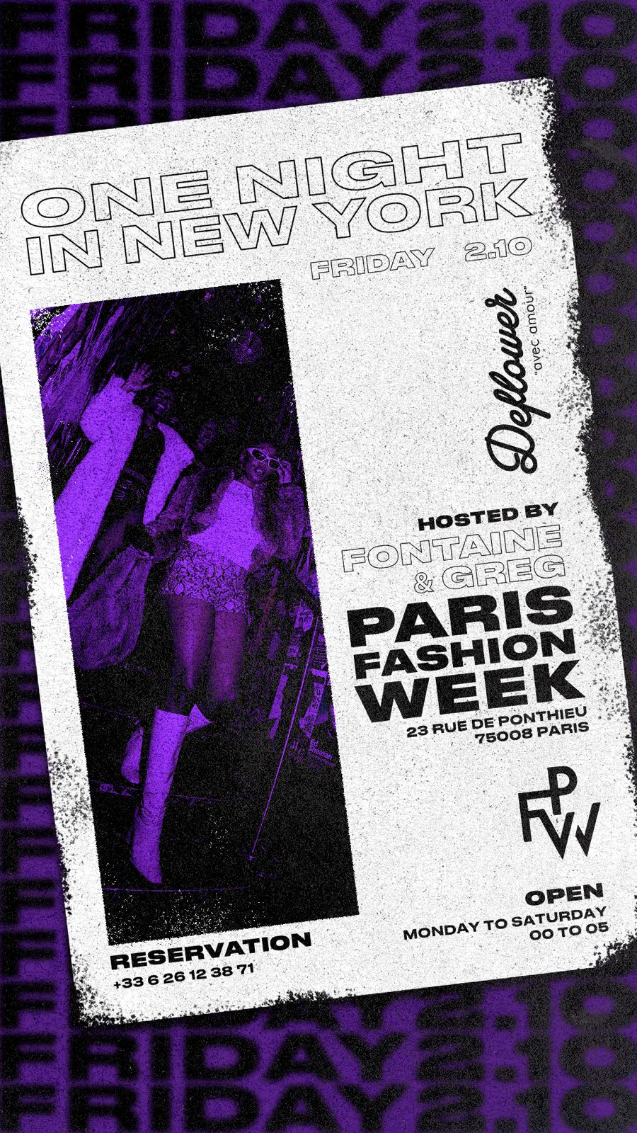 One Night In New York-Deflower Paris Fashion Week 2 October