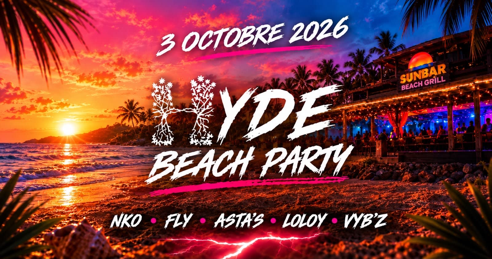 Hyde Beach Party - Le Sun Bar Au Carbet