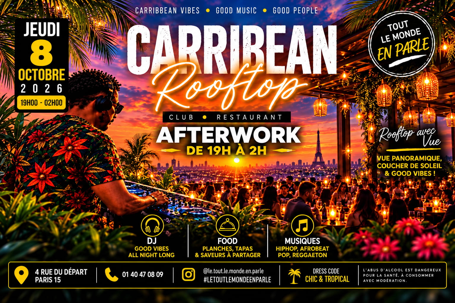 Afterwork Caribbean & Old School Club & Terrasse