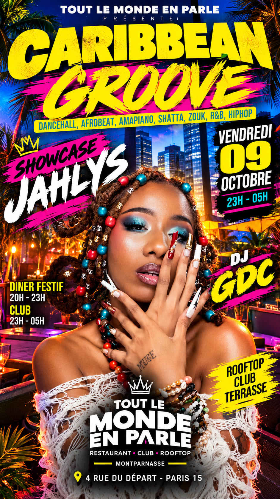 Soiree Caribbean Groove , Club Show Case Jahlys