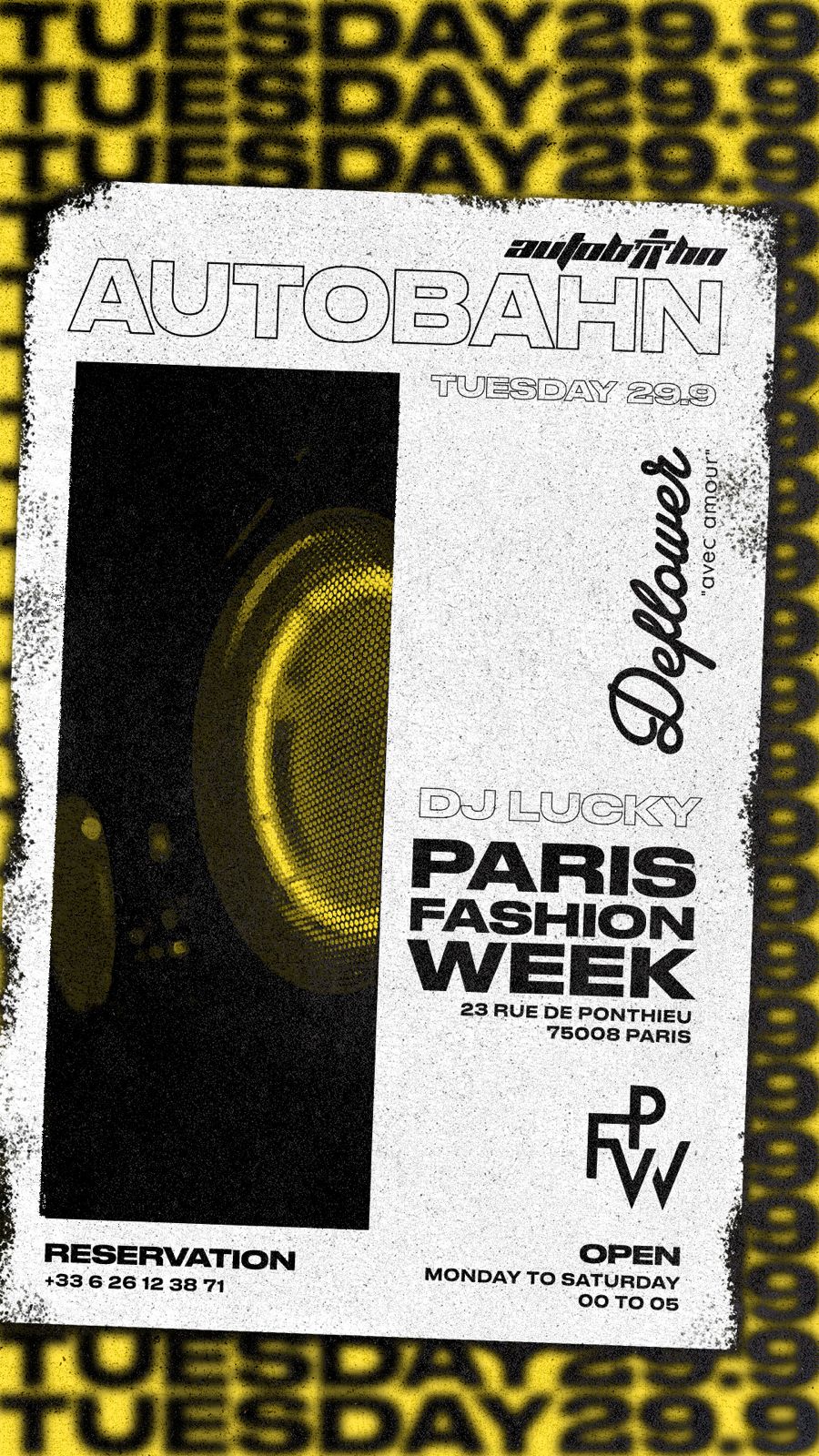 Autobahn — Deflower Paris Fashion Week — 29 September