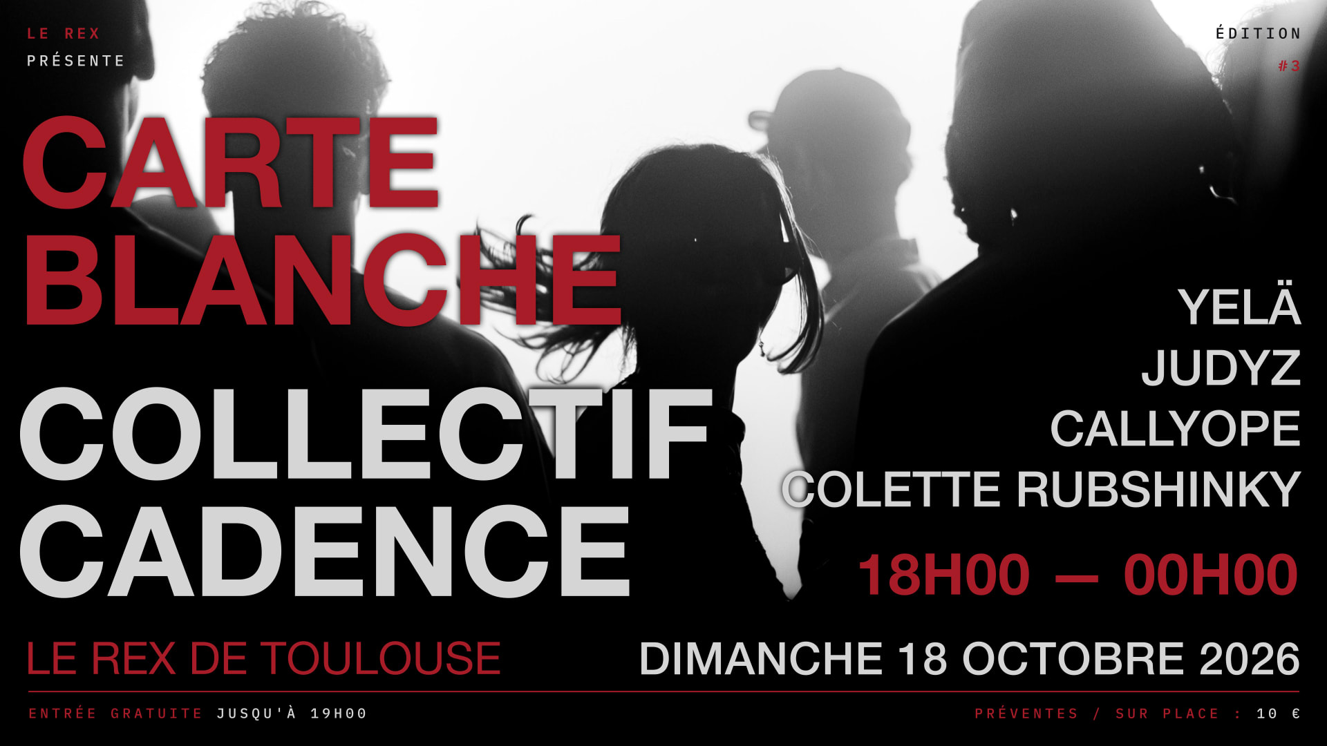 Dimanche Carte Blanche : Collectif Cadence