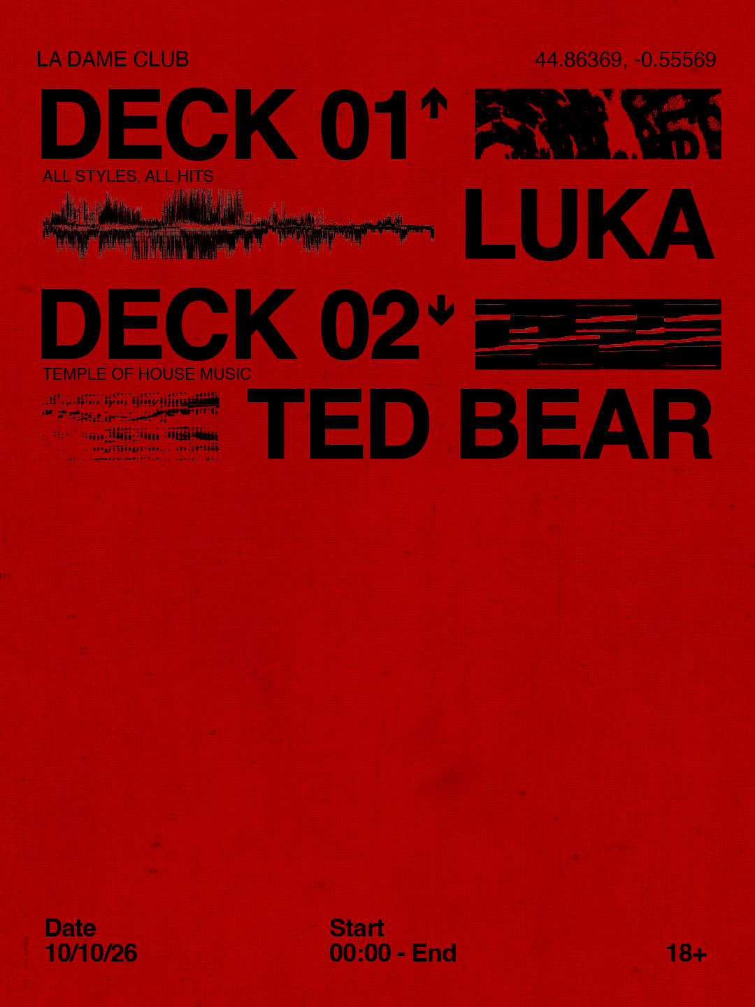 La Dame // Sam 10 Oct // Luka - Ted Bear