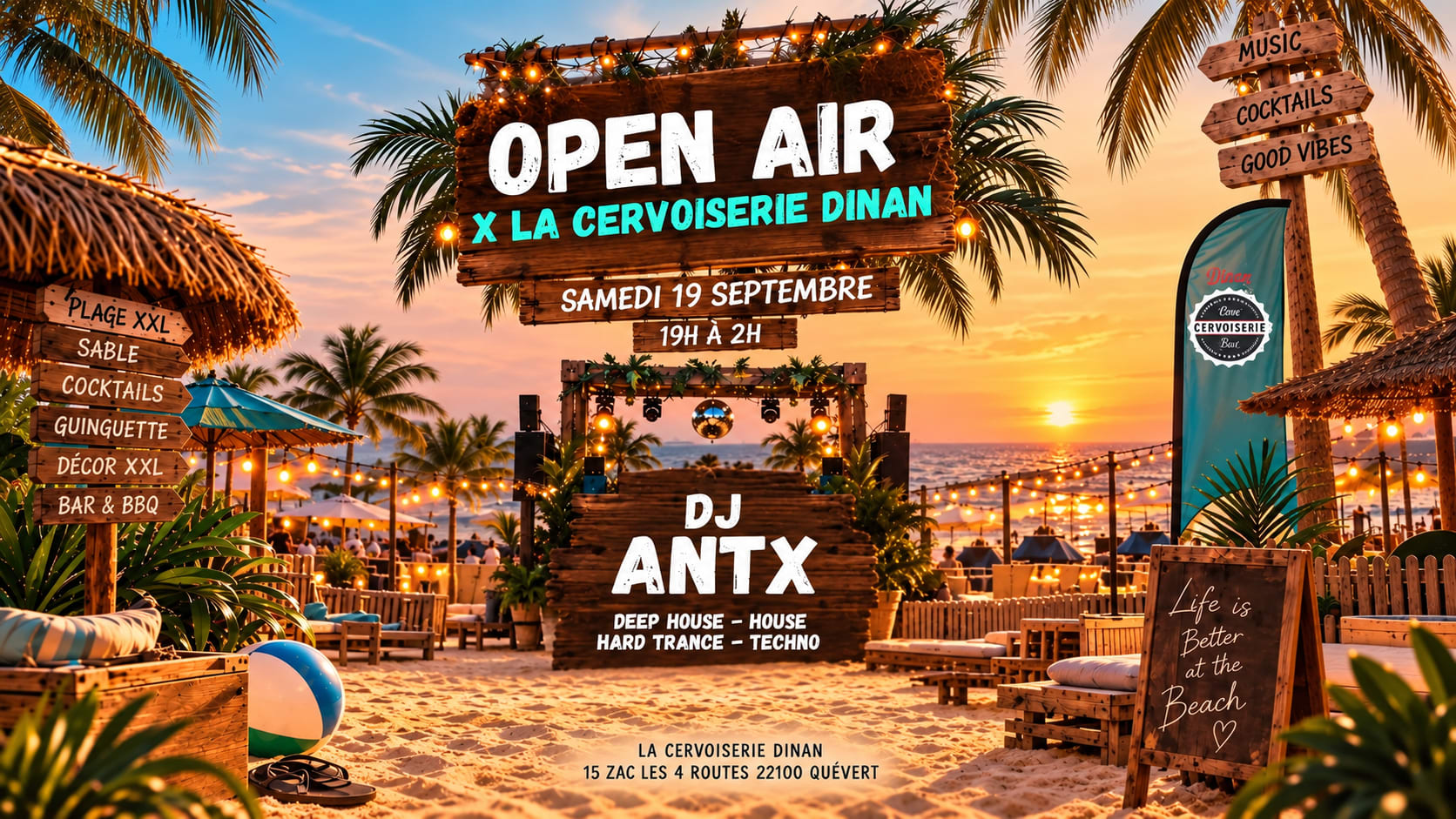 🌴☀️ Open Air X La Cervoiserie Dinan Plage Aménagée☀️🌴