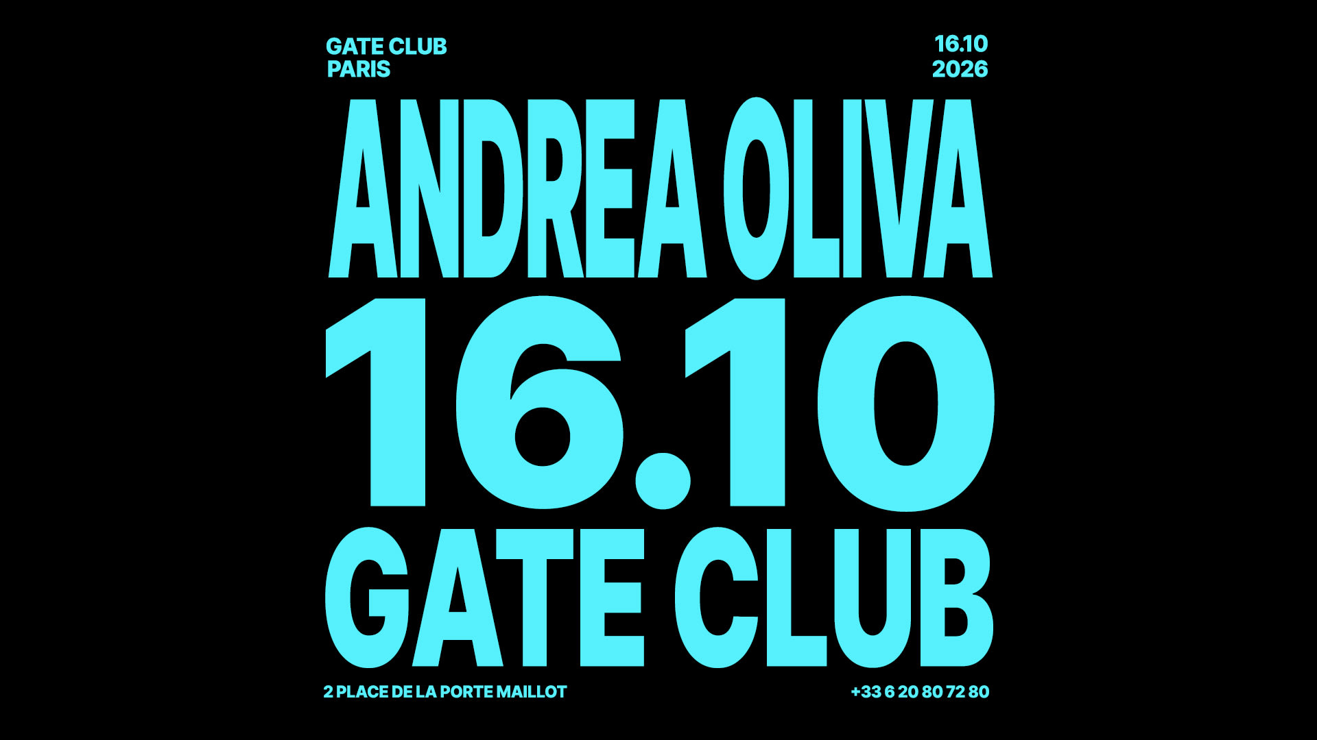 Andrea Oliva X Gate Club Paris