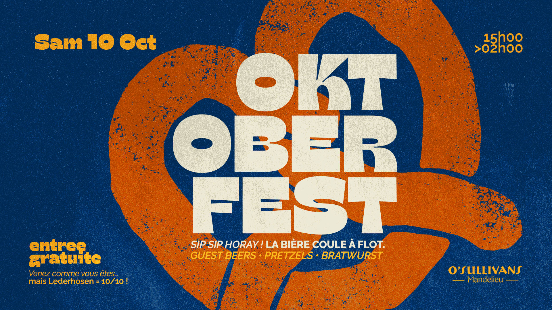 Oktoberfest 2026 @ O’Sullivans Mandelieu