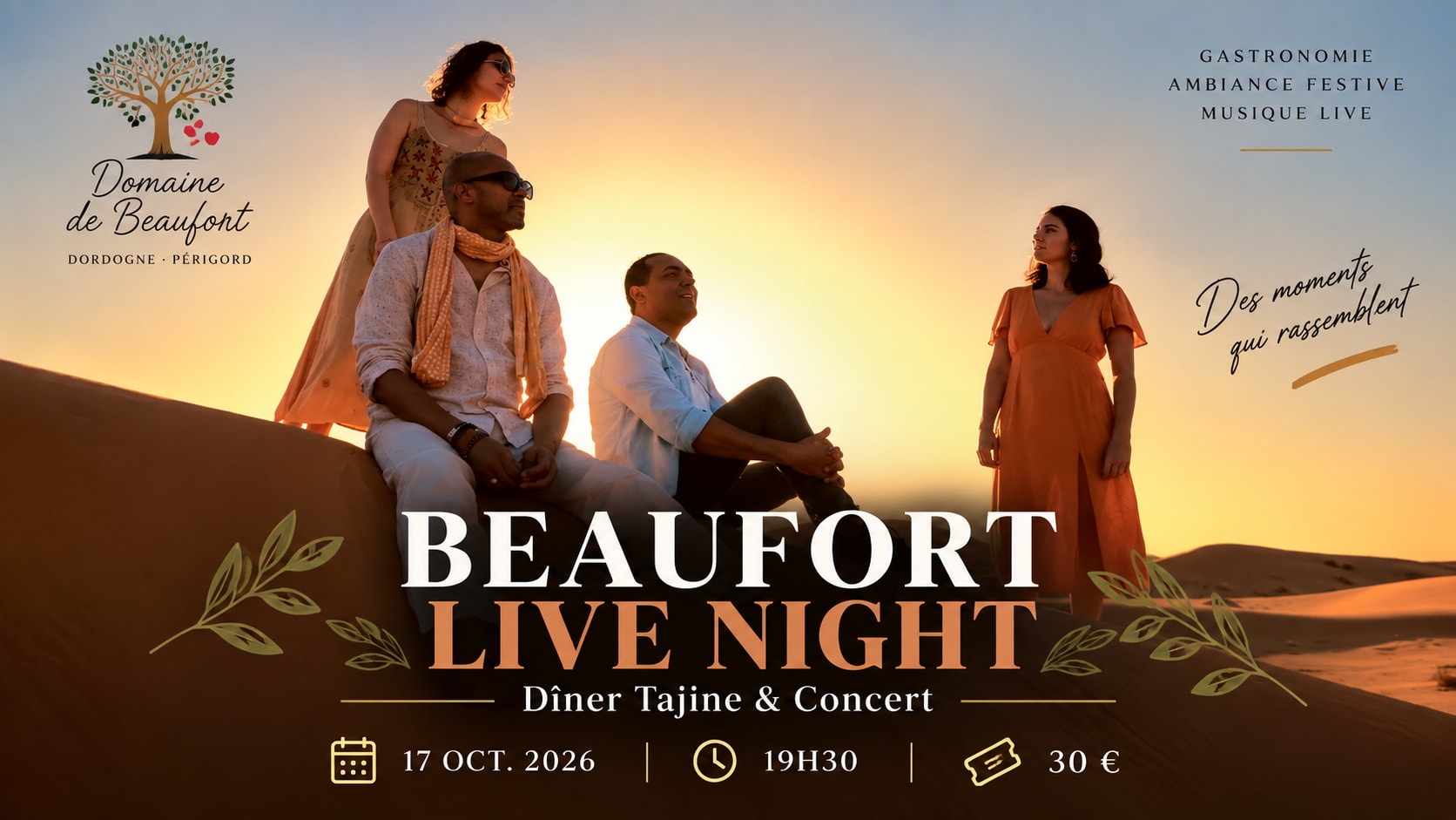Beaufort Live Night – Dîner Tajine & Concert