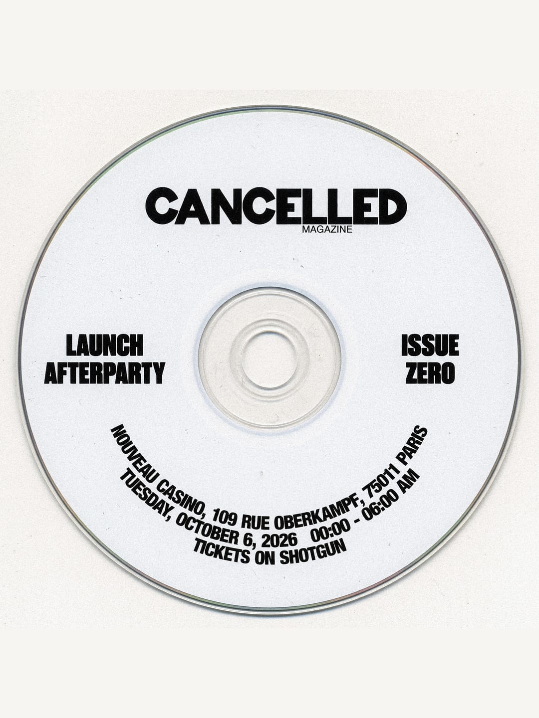 Cancelled Magazine Launch Afterparty