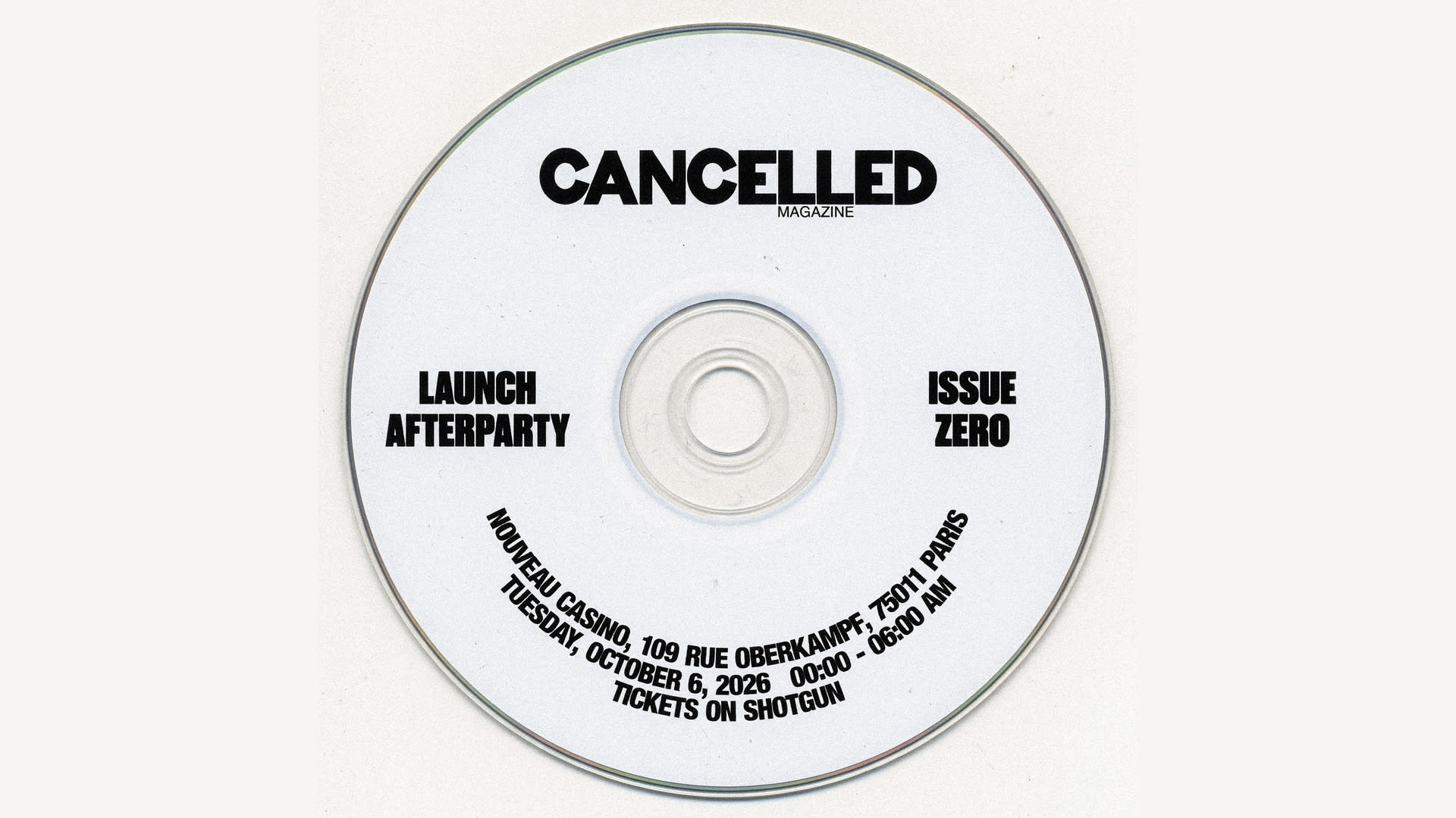 Cancelled Magazine Launch Afterparty