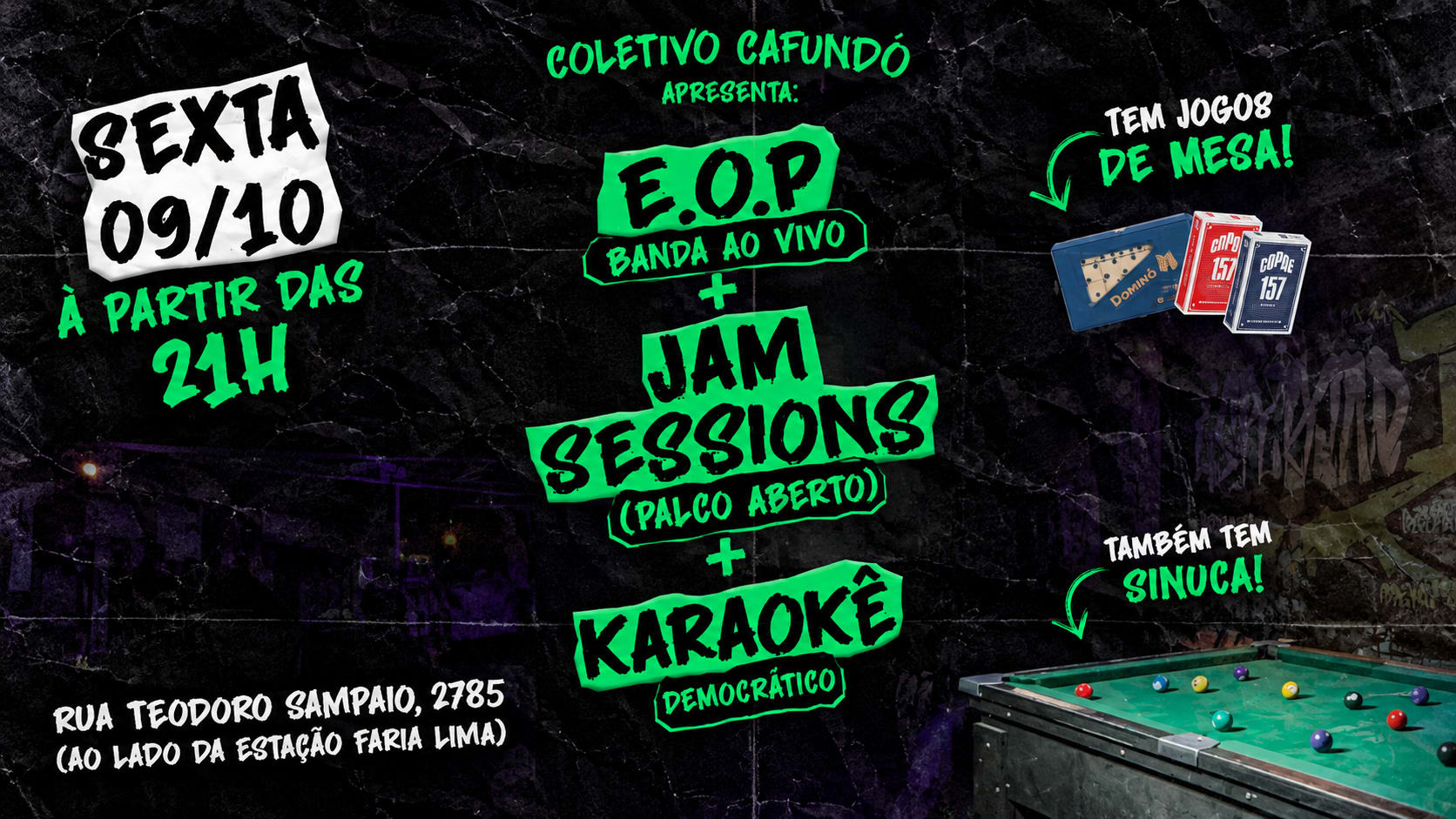 Bandas + Karaokê + Jam Session 09/10