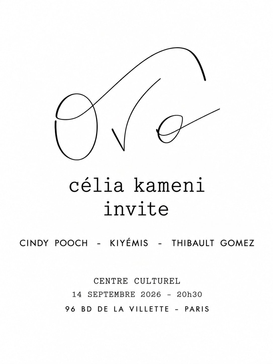 Célia Kameni Invite... Au Centre Culturel 14/09