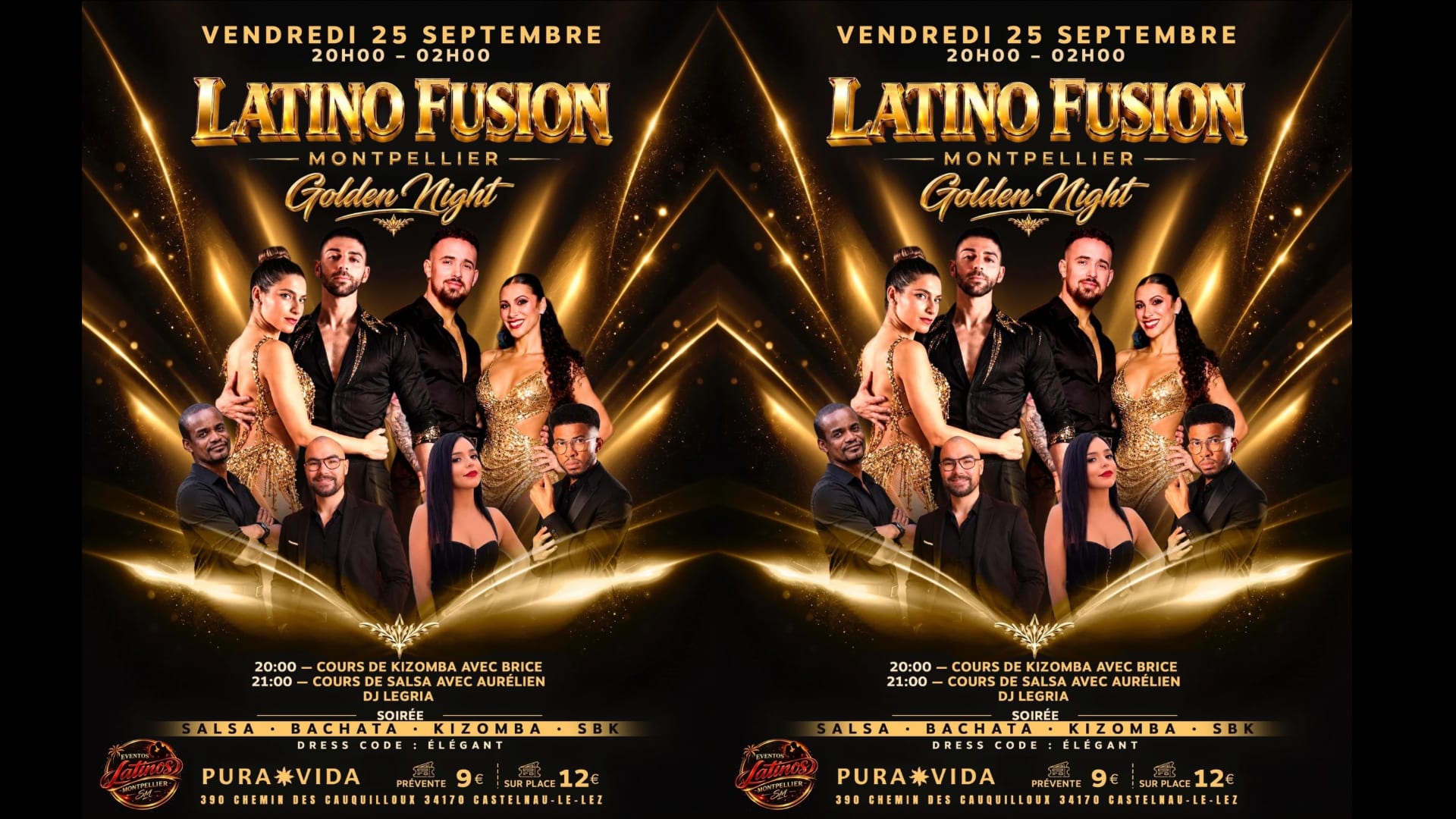 Soirée Sbk • Salsa/Bachata/Kiz • Vendredi 25/09 • Pura Vida
