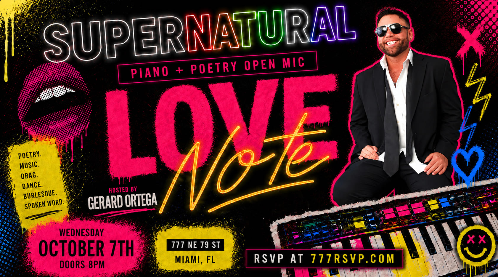 Love Note: Piano + Poetry Open Mic