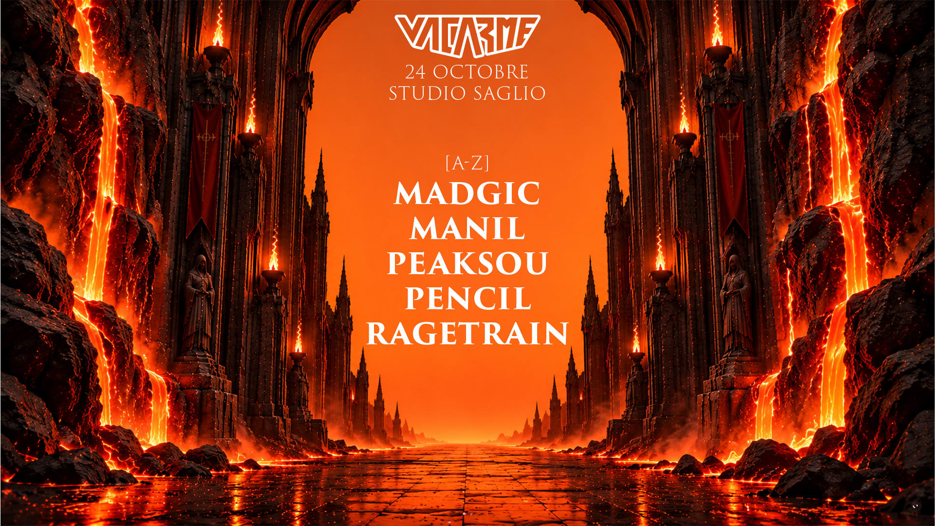 Vacarme W/ Ragetrain, Peaksou, Manil, Pencil & Madgic !