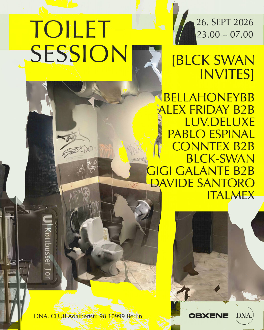 Toilet Session Second Anniversary: Blck Swan Invites