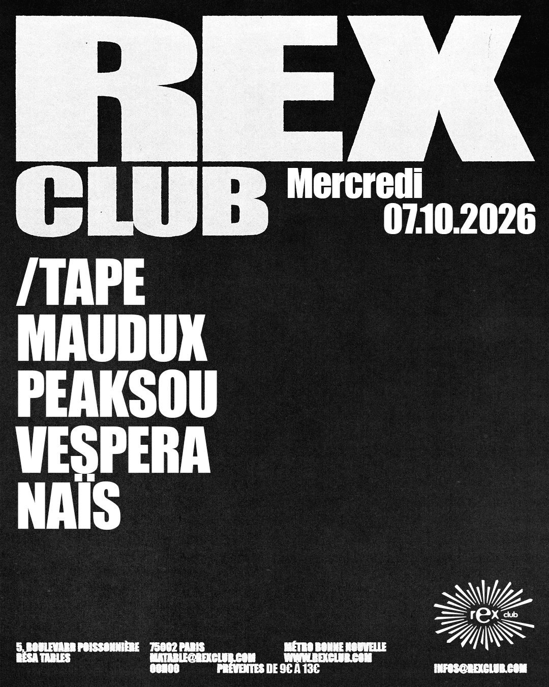 Tape: Maudux, Peaksou, Vespera, Naïs