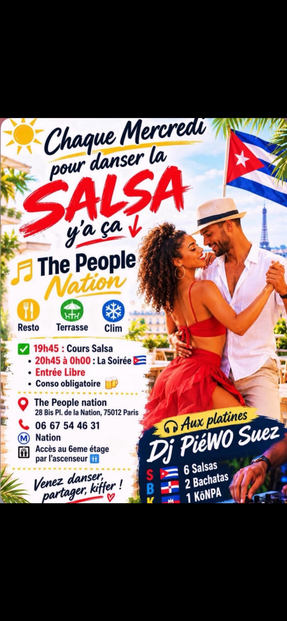 Mercredi / Cours & Soirée Salsa Party En Rooftop