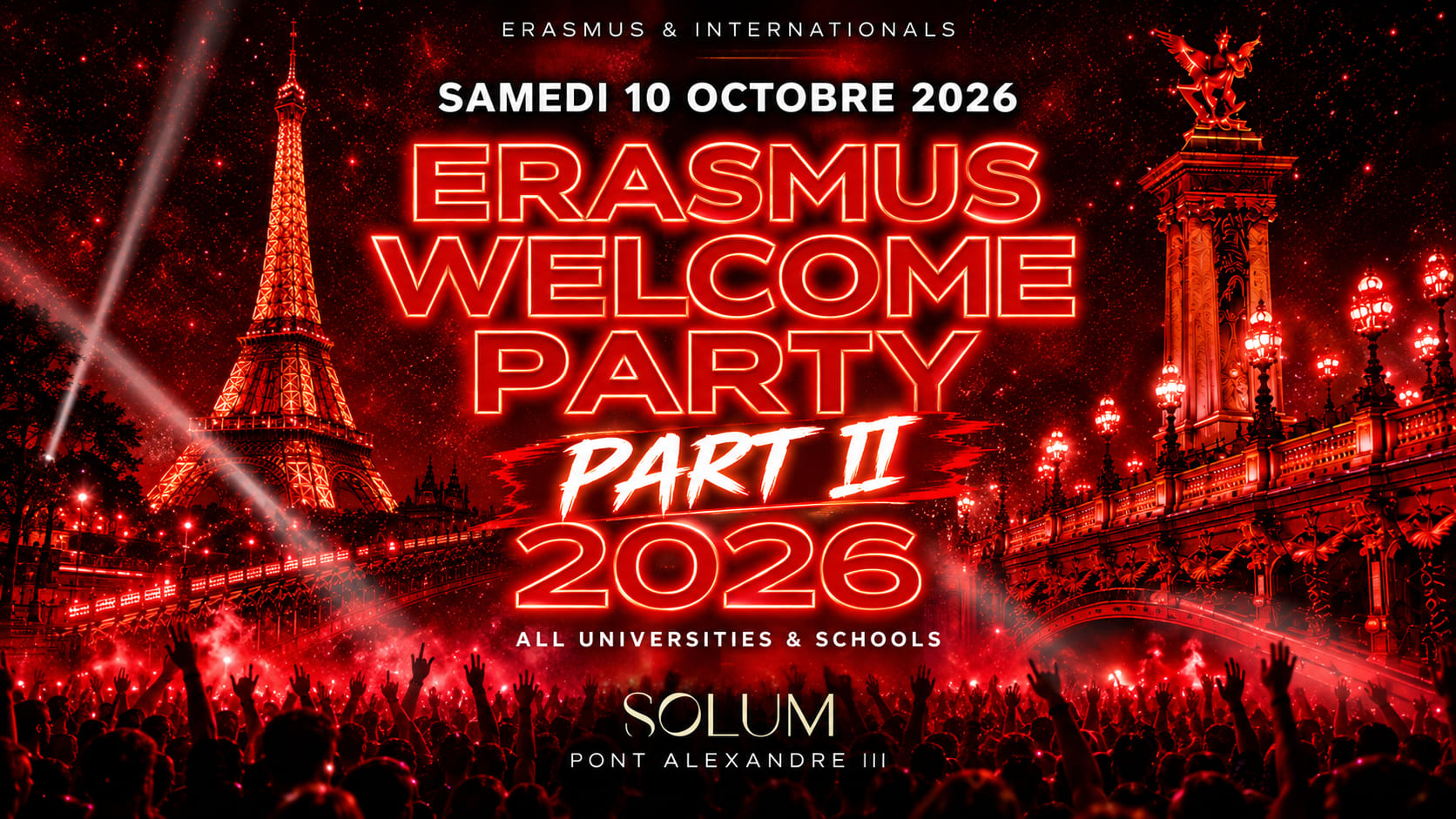 Erasmus Welcome Party 2026 - Solum Pont Alexandre I…