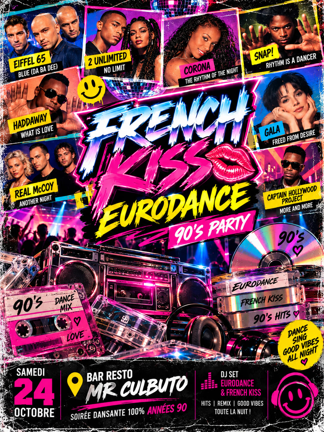French Kiss Dance Party 90's