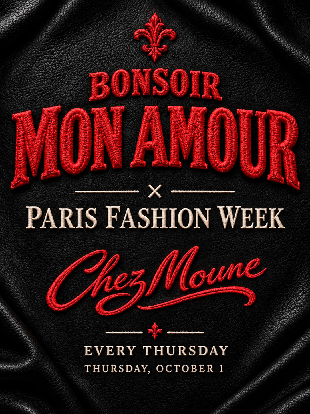 Bonsoir Mon Amour @ Chez Moune – Jeudi 1er Oct. [Pfw]