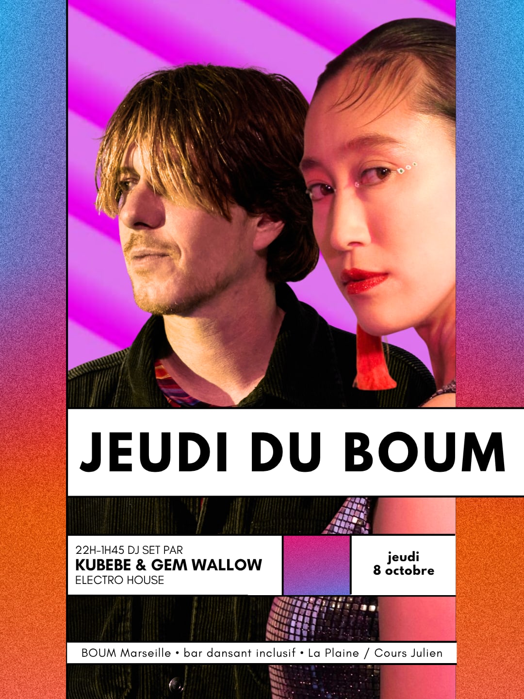 Jeudi Du Boum Dj Sets By Kubebe (Mars.) & Gem Wallow (Tokyo)