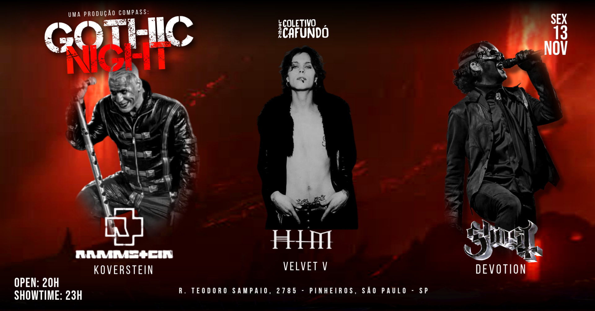 Gothic Night - Ghost / Rammstein / Him