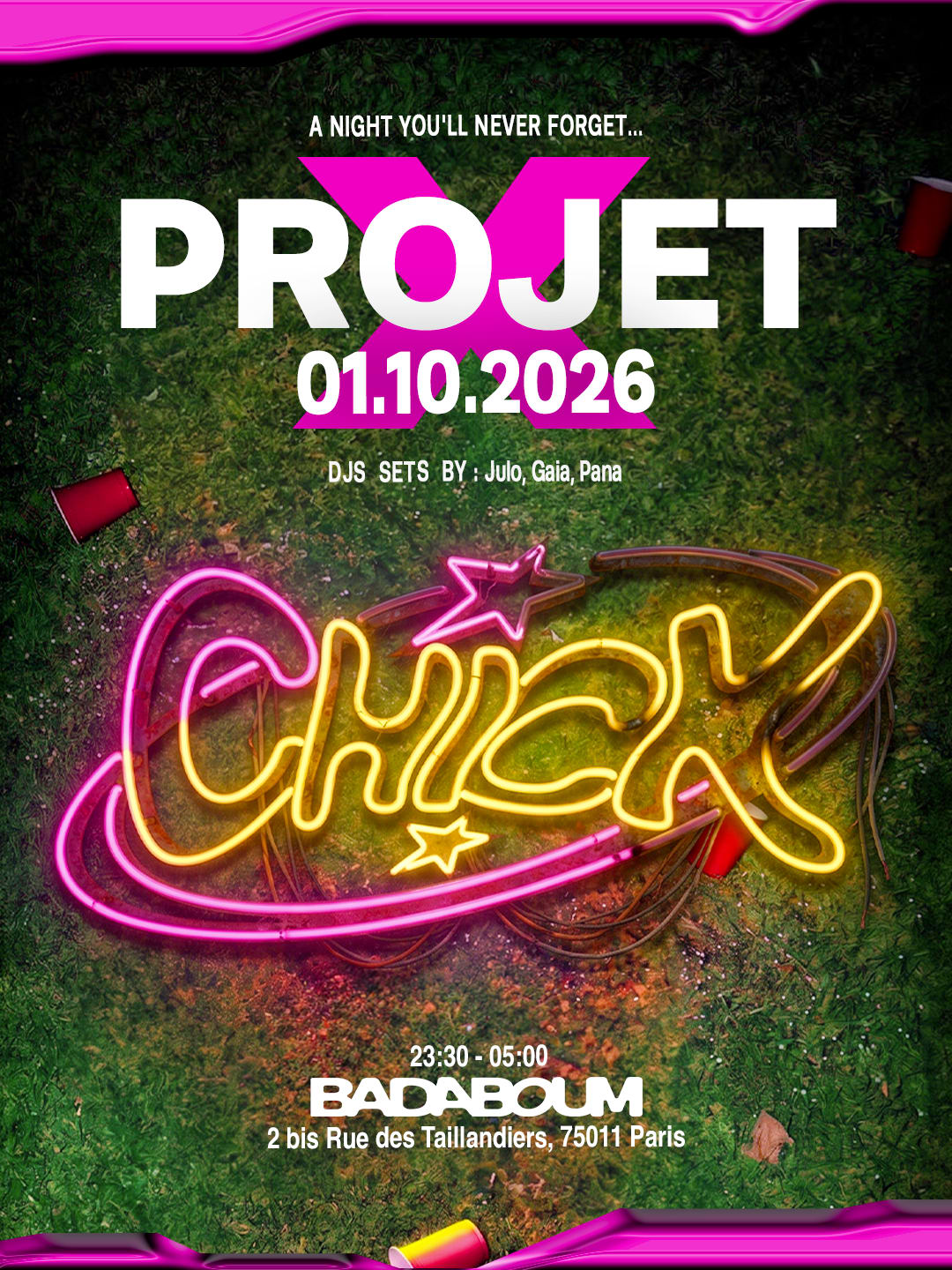 Club — La Ch!Ck: Projet X
