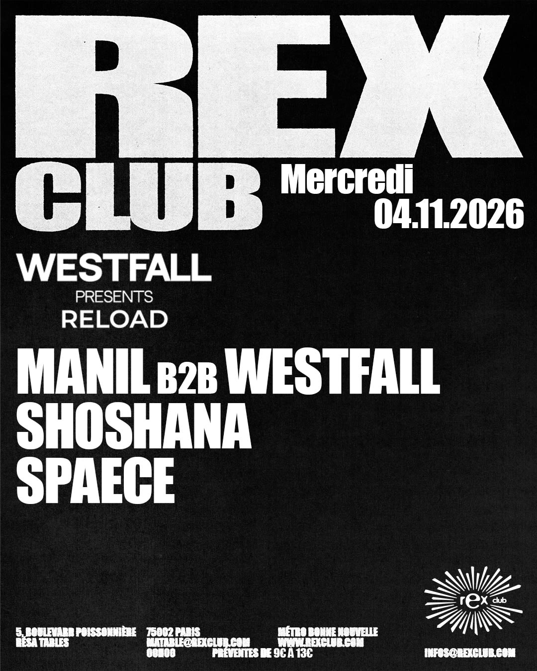 Reload : Manil B2b Westfall, Shoshana, Spæce