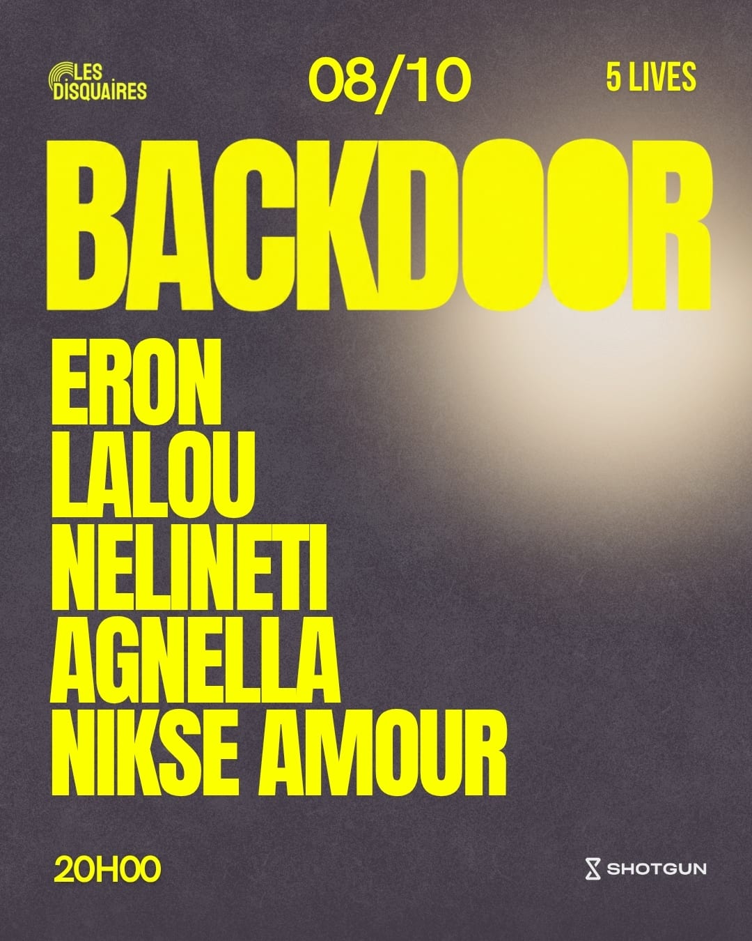 Backdoor X Les Disquaires - Lives
