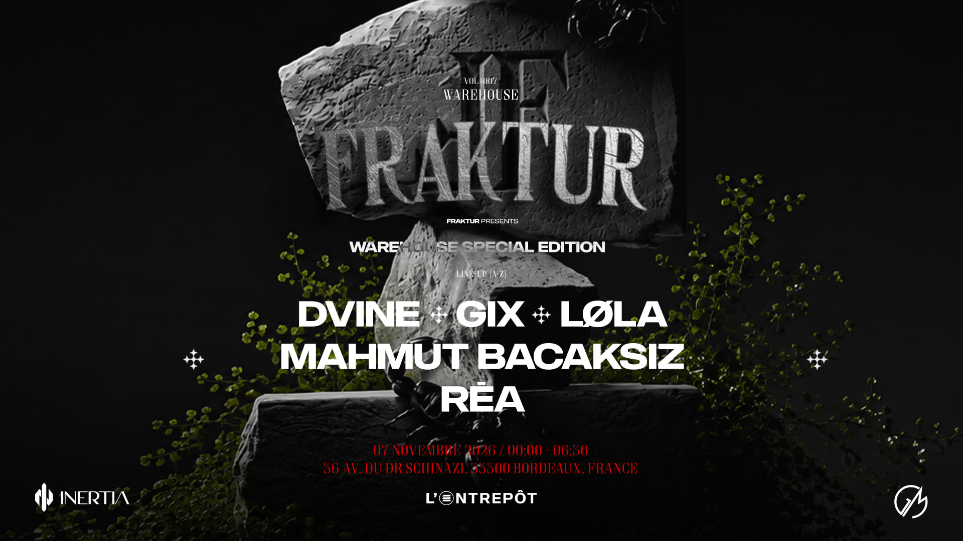 Fraktur W/ Mahmut Bacaksiz / Dvine / Gix / Løla / Rea