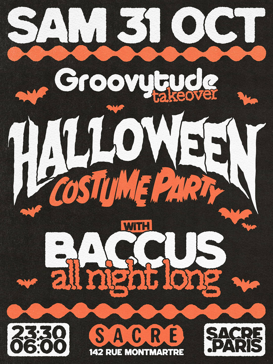 Halloween Costume Party : Baccus All Night Long