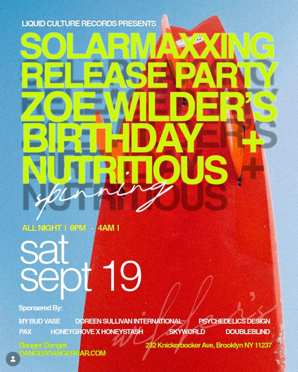 Solarmaxxing Release Party Feat. Nutritious