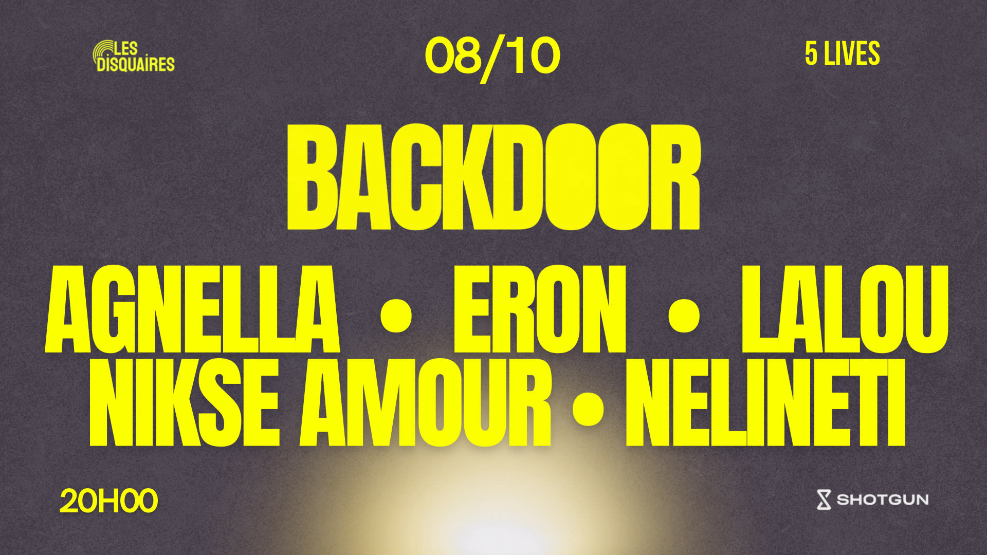 Backdoor X Les Disquaires - Lives