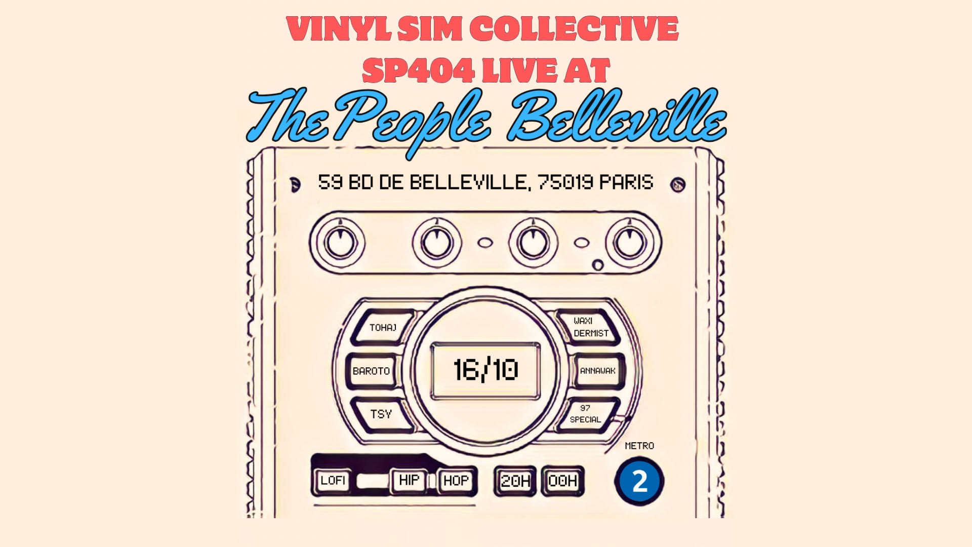 Vinyl Sim Collective Avec 6 Performers Live (Lofi Hip-Hop)