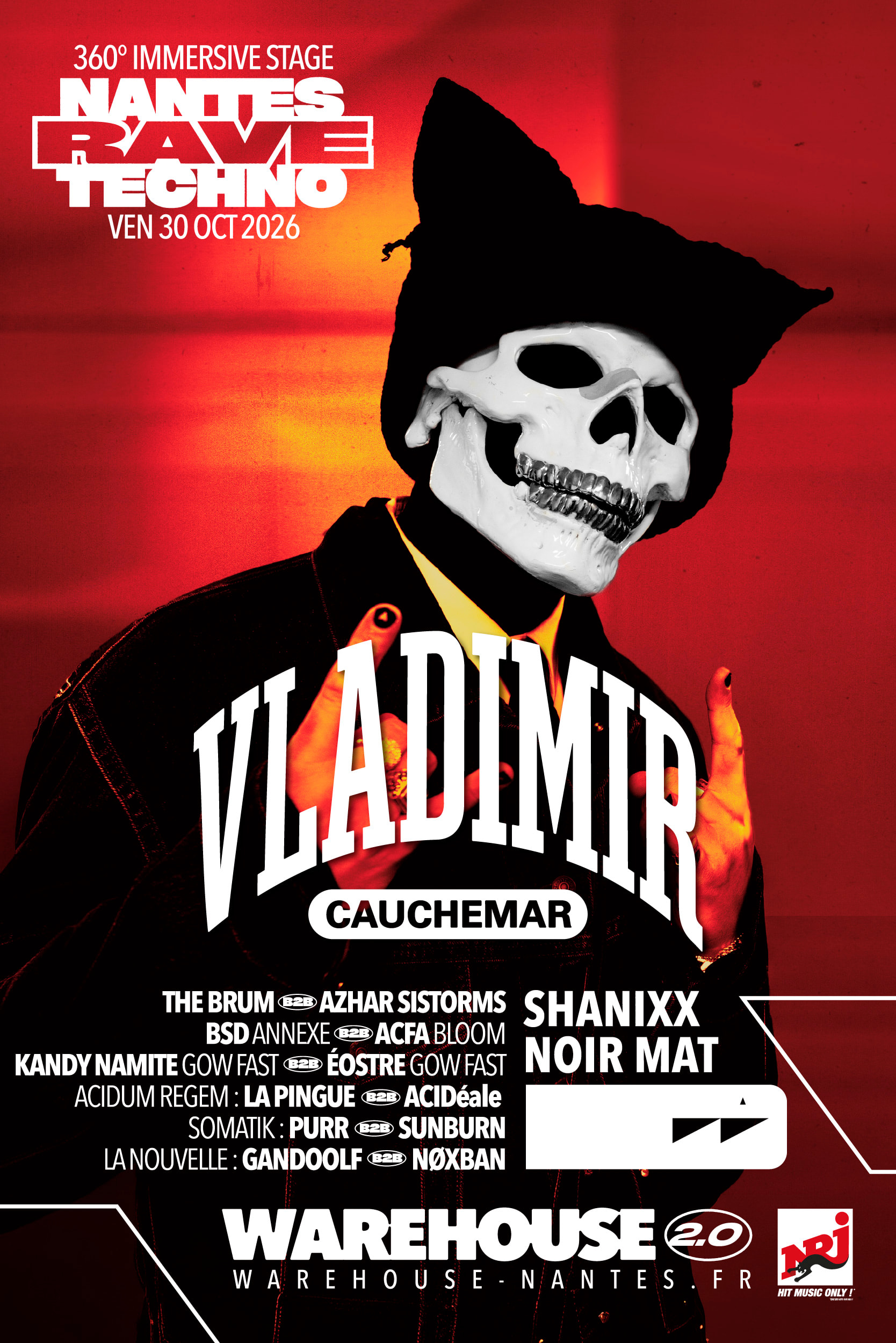 Nantes Rave Techno W/ Vladimir Cauchemar, Shanixx & More