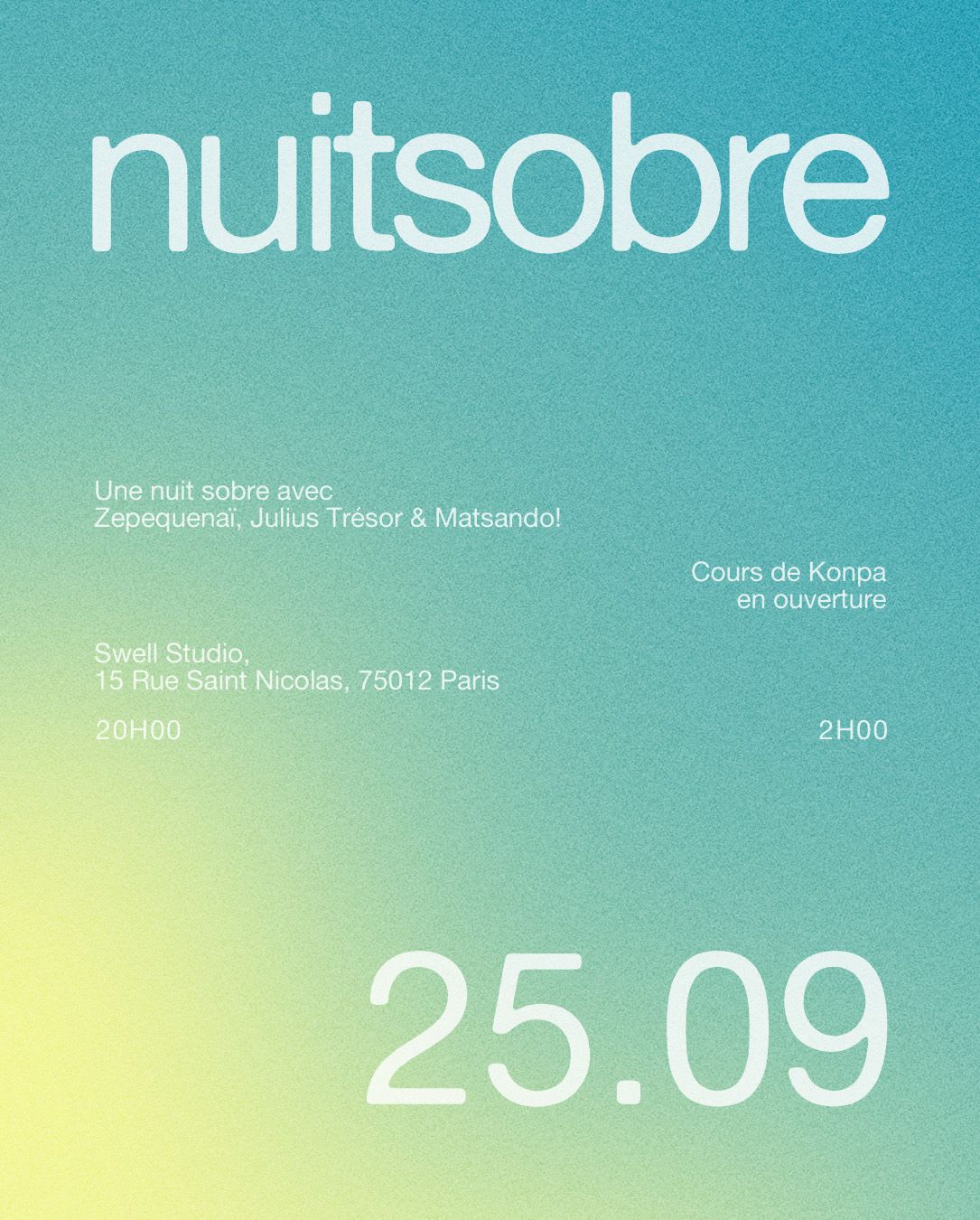 Nuit Sobre - 25/09
