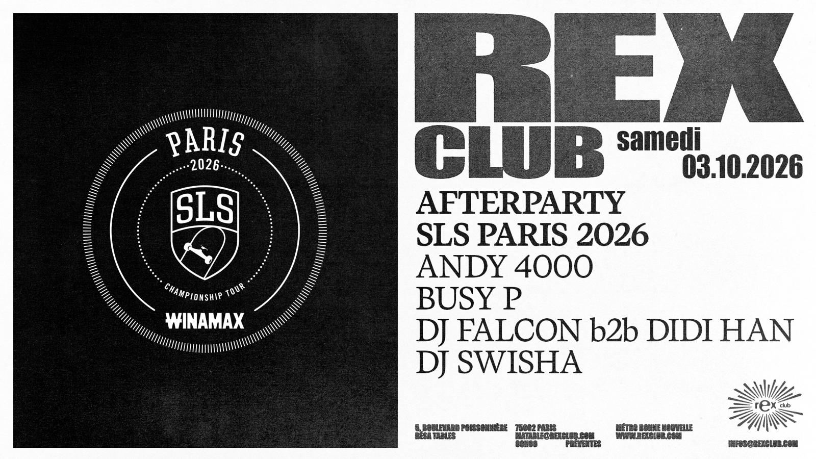 Afterparty Sls Paris 2026: Andy4000, Busy P, Dj Swisha &More