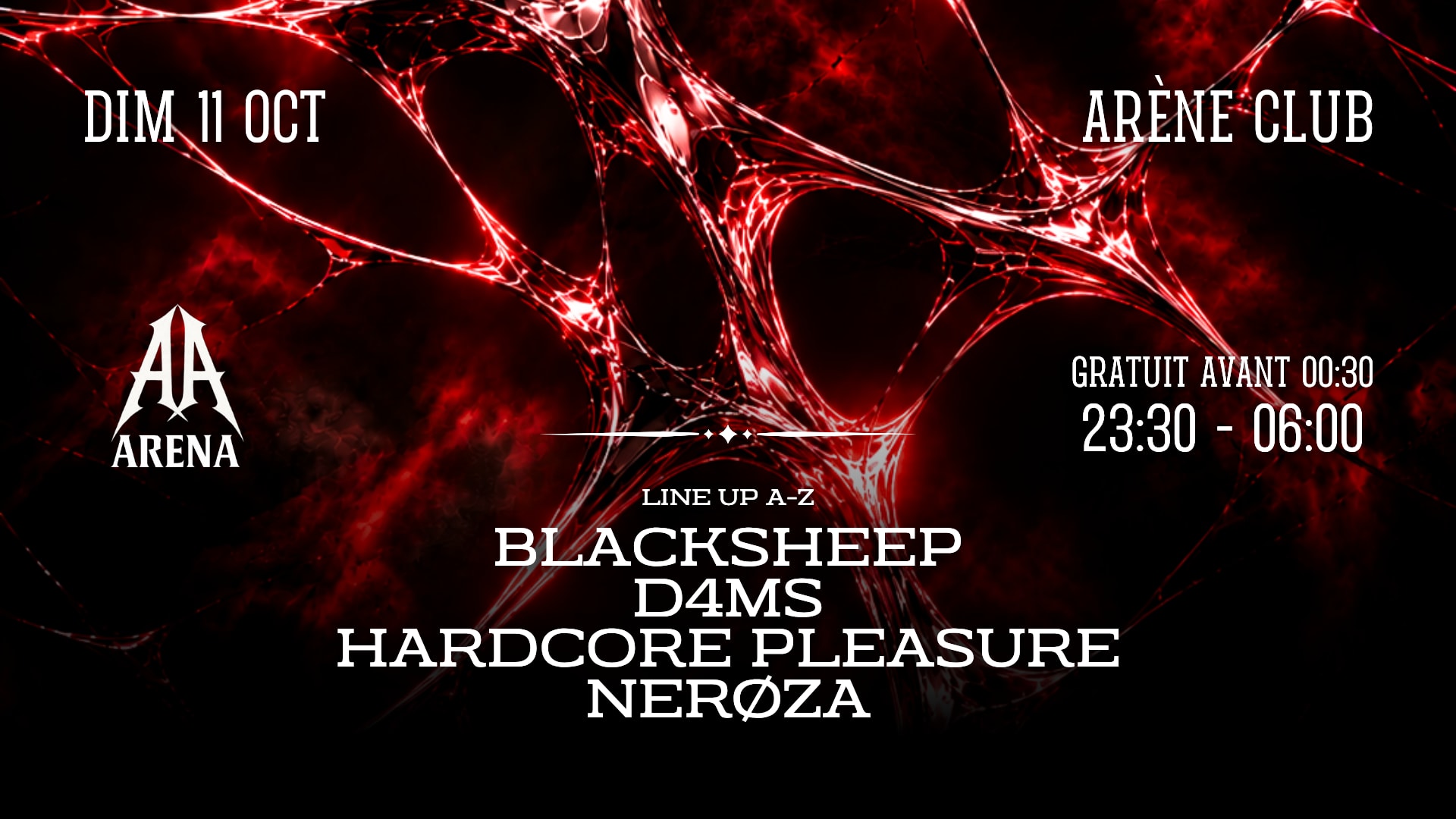 Arena Invite Nerøza, Hardcore Pleasure, Blacksheep & D4ms
