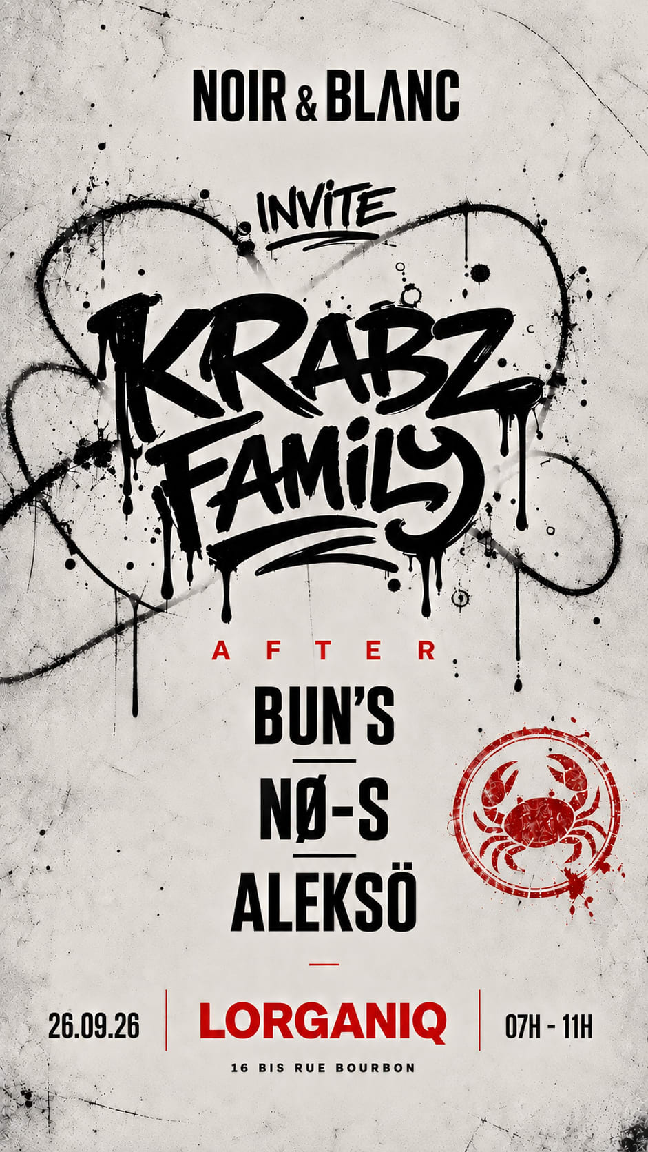 After Noir & Blanc X Crabe Family // Lorganiq