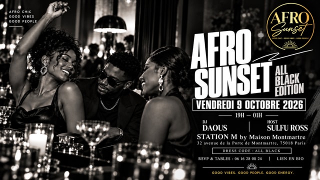 Afro Sunset Paris — All Black Edition 🖤