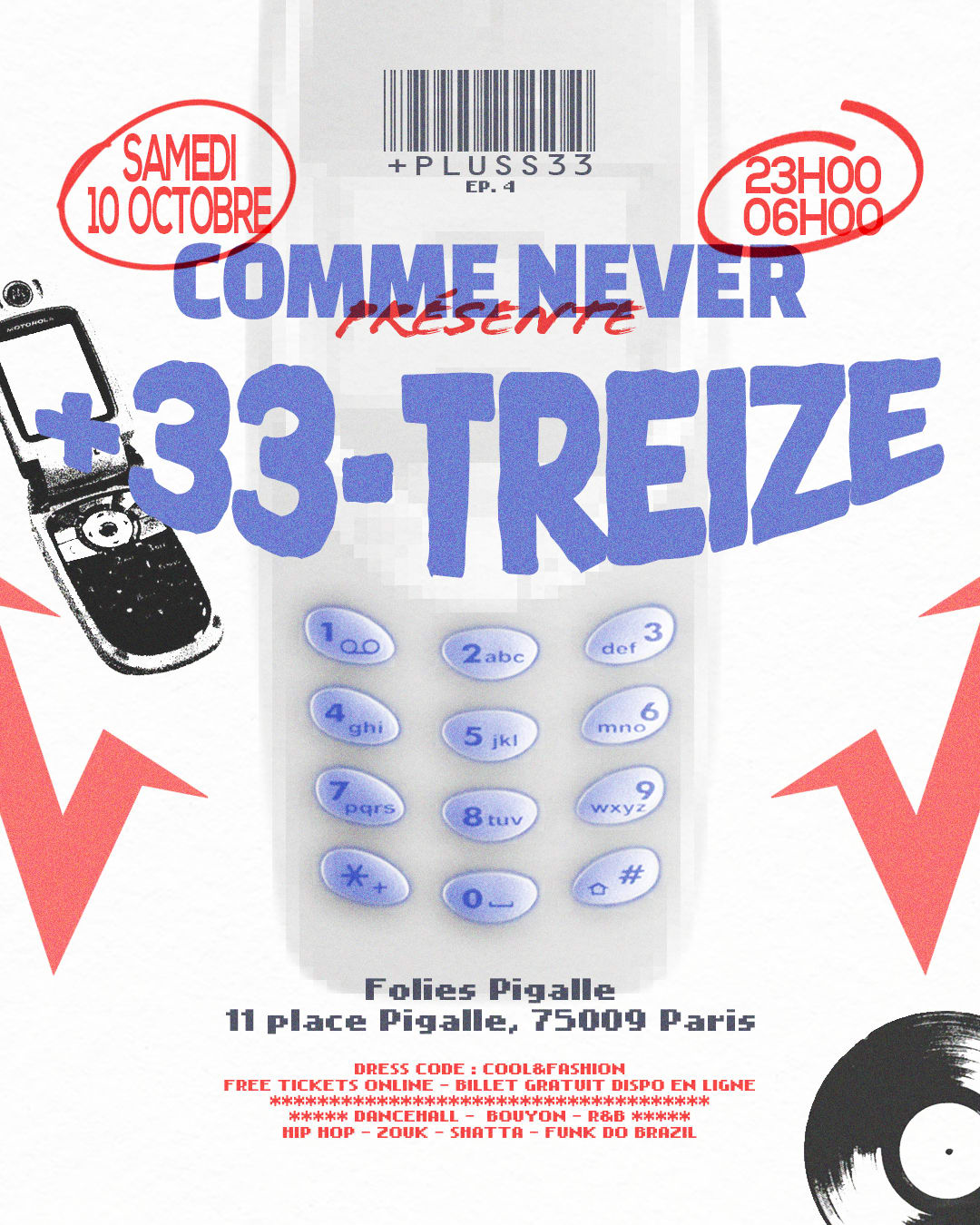 +33-Treize - Samedi 10 Octobre  - Folies Pigalle