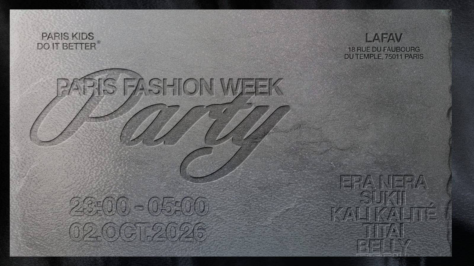Paris Kids Do It Better -  Fashion Week Party